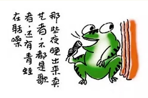 6、那些夜晚出来卖艺者，不都是歌者，还有青蛙在聒噪。