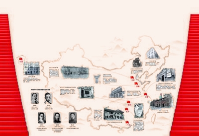 中国共产党早期组织部分活动地旧址旧貌今貌